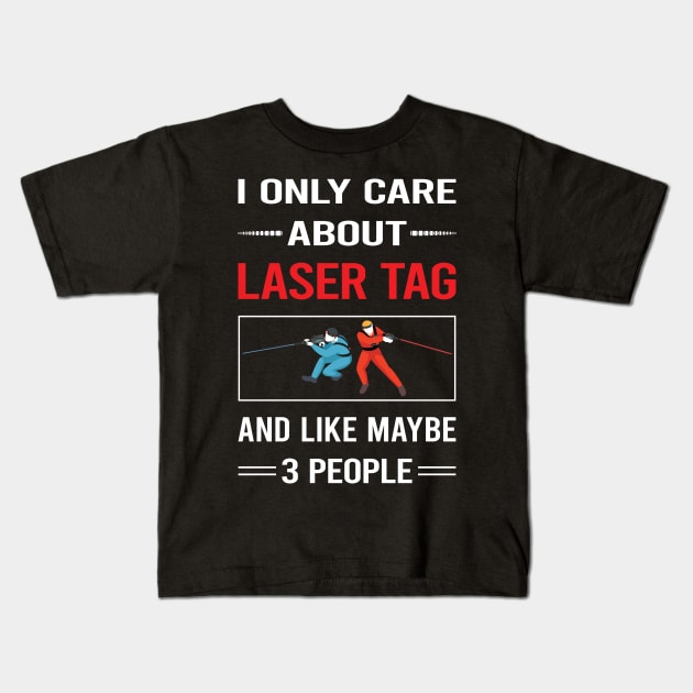 Funny 3 People 02 Laser Tag Kids T-Shirt by symptomovertake